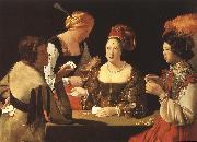 LA TOUR, Georges de Cheater with the Ace of Diamond dh oil on canvas